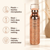CopperFlow - Premium Pure Copper Water Bottle (800ml)