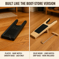 BootRelease - Portable Wooden Boot Jack