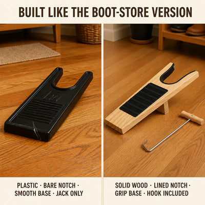 BootRelease - Portable Wooden Boot Jack