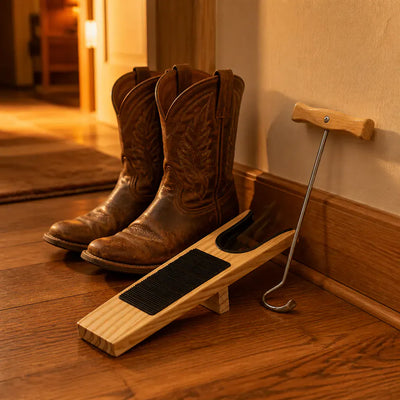 BootRelease - Portable Wooden Boot Jack