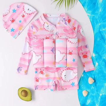 Pink / 12-18M (Tag 90) FirstMate swim suit