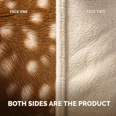 CabinThrow - Faux Deer Hide Sherpa Blanket