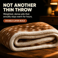 CabinThrow - Faux Deer Hide Sherpa Blanket
