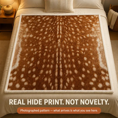 CabinThrow - Faux Deer Hide Sherpa Blanket