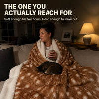 CabinThrow - Faux Deer Hide Sherpa Blanket