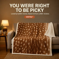 CabinThrow - Faux Deer Hide Sherpa Blanket