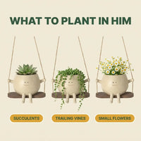 The Swing Chair Planter - Hanging Resin Pot