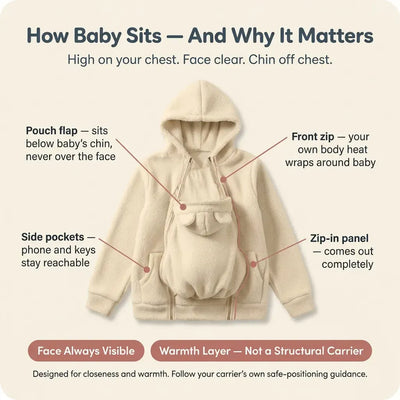 SnugHood - Fleece Baby Carrier Hoodie