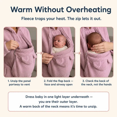 SnugHood - Fleece Baby Carrier Hoodie