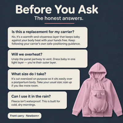 SnugHood - Fleece Baby Carrier Hoodie