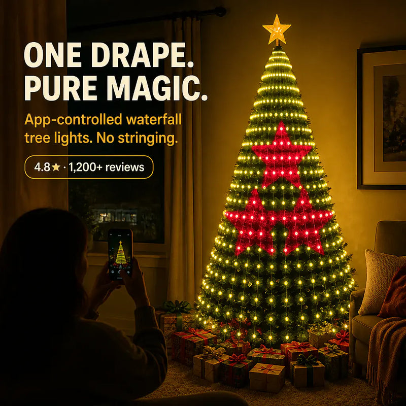 TreeFlow - Smart Waterfall Christmas Tree Lights