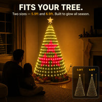 TreeFlow - Smart Waterfall Christmas Tree Lights