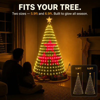 TreeFlow - Smart Waterfall Christmas Tree Lights