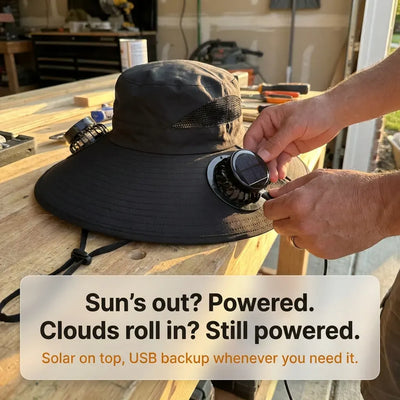 BreezeBrim - Solar Fan Sun Hat