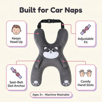 SnoozeBuddy - Kids' Car Seat Animal Pillow