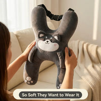SnoozeBuddy - Kids' Car Seat Animal Pillow