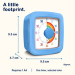 One timer, approximately 9.5 by 9.5 by 4.7 cm, requiring one AA battery