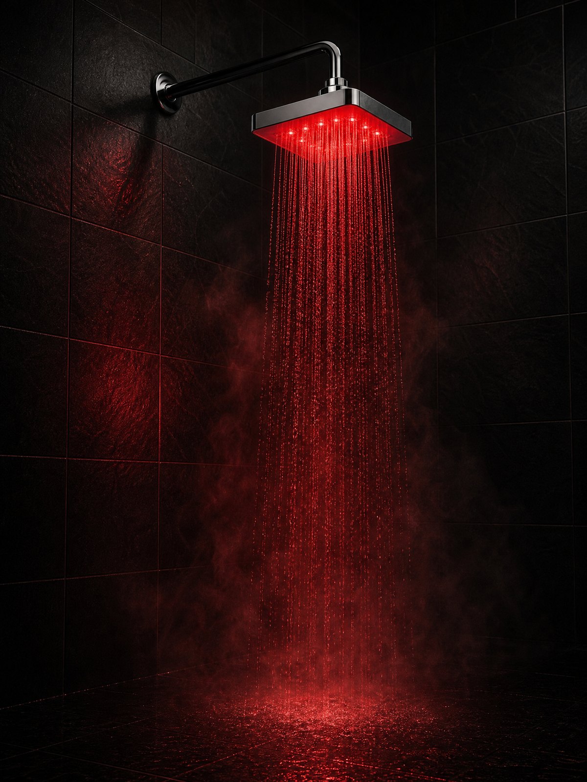 Water on: the RUBRA head glows red