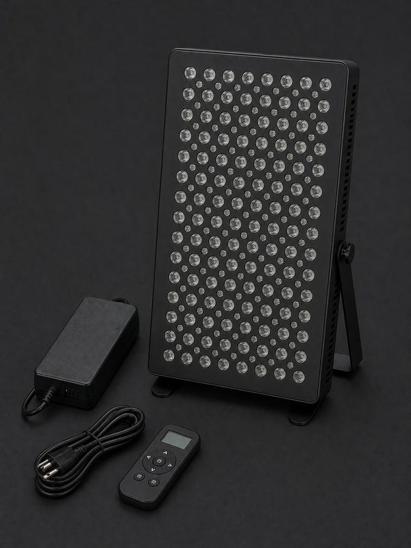Red light panel with stand, power brick and remote