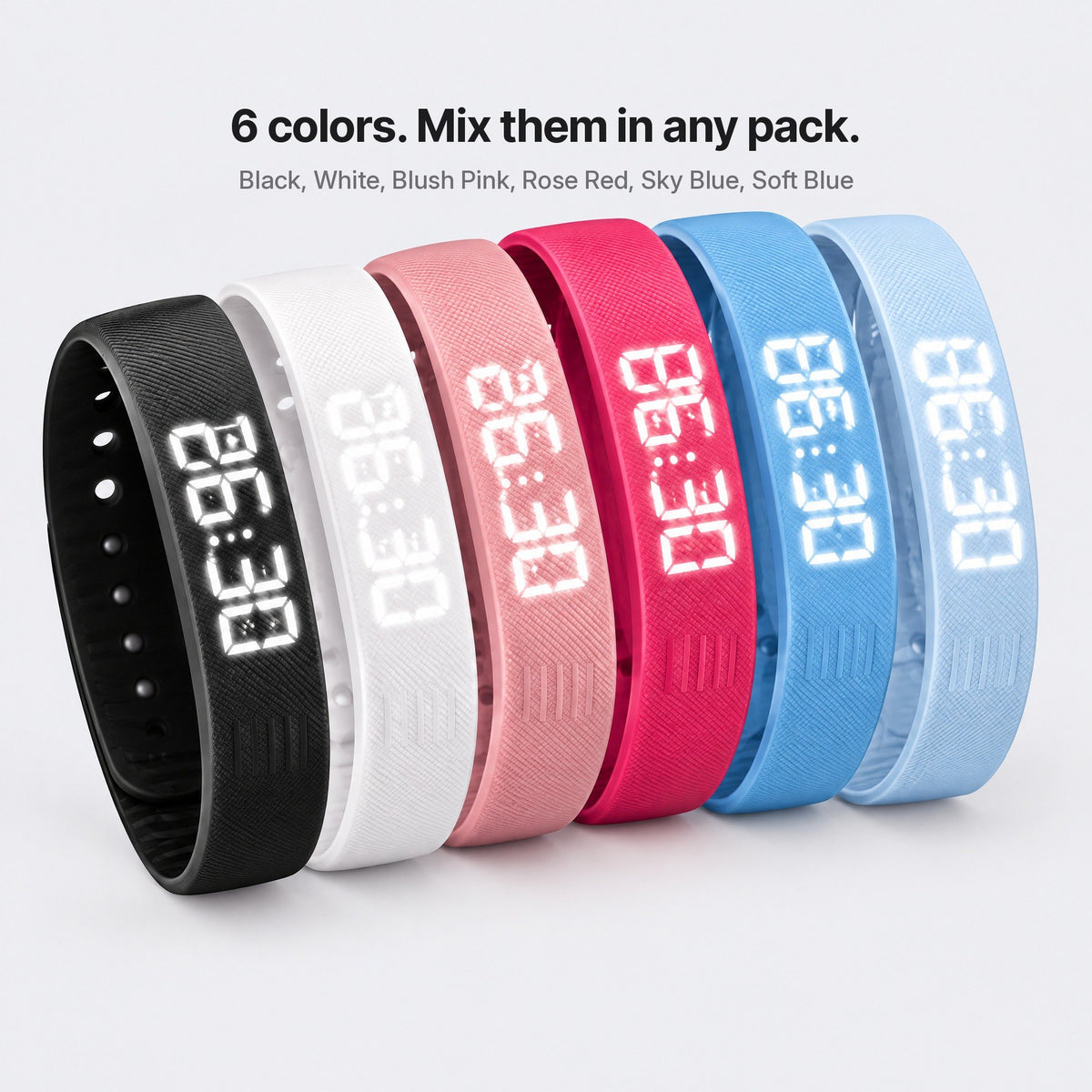 Rouse bands in 6 colors