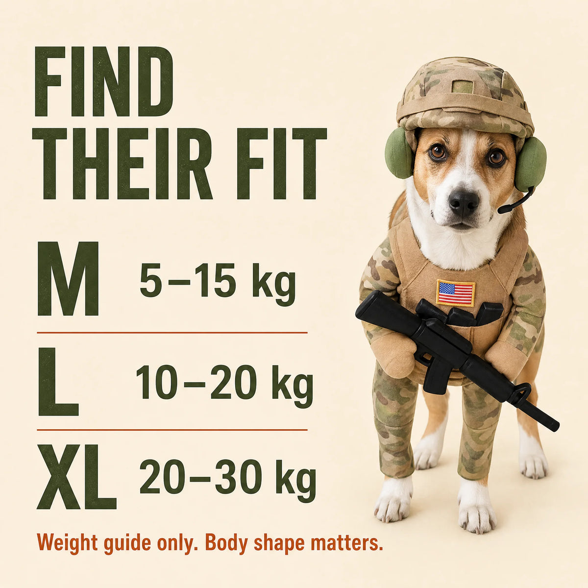 Little Trooper size weight guide