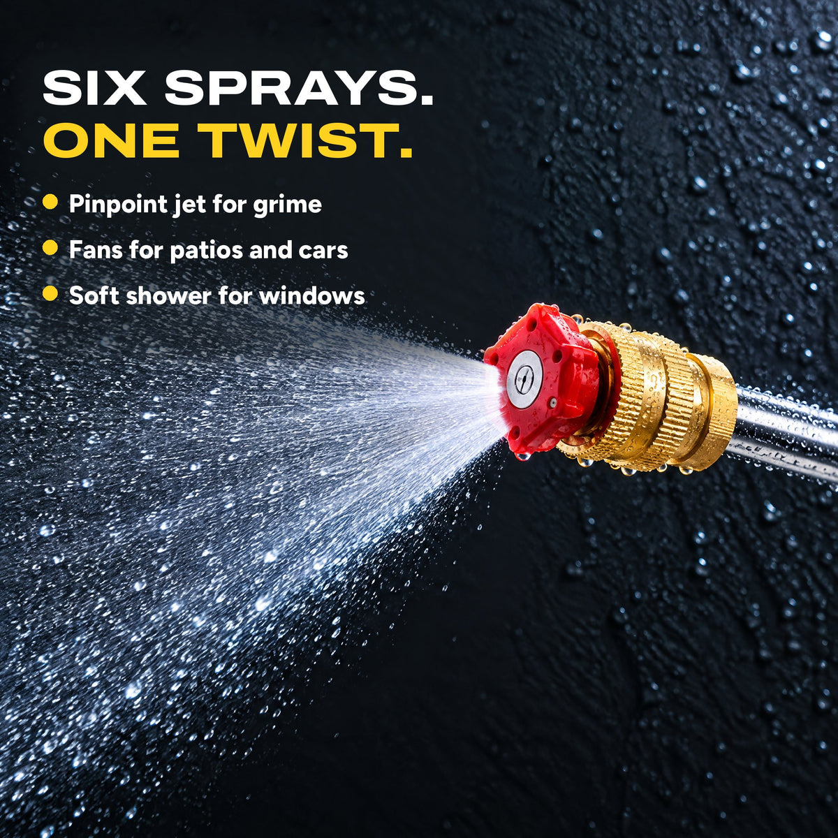 Six-way twist nozzle on the UNTAP wand