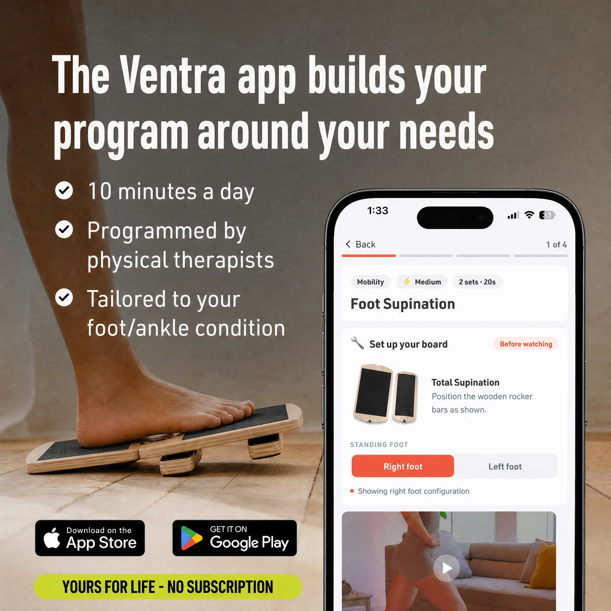 Ventra's wooden AxisBoard app