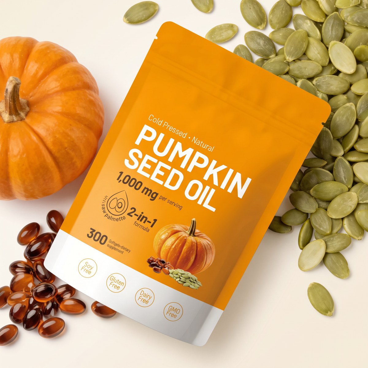 Ventra Pumpkin Seed Oil 2-in-1 softgels