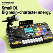 Ventrafinds BeatLab black kids DJ station with microphone, twelve pads and eight keys.