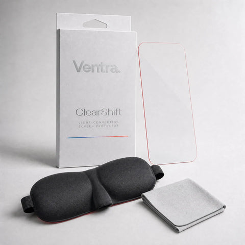 1 protector, Ventra packaging, one sleep mask and one microfiber cloth