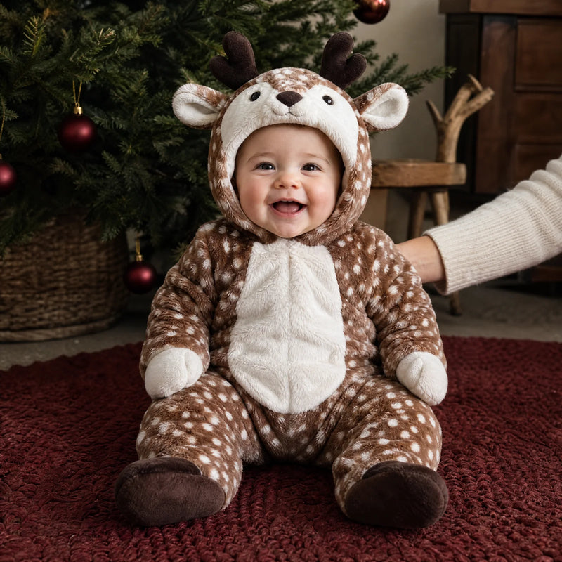 Little Reindeer | Plush Baby Onesie