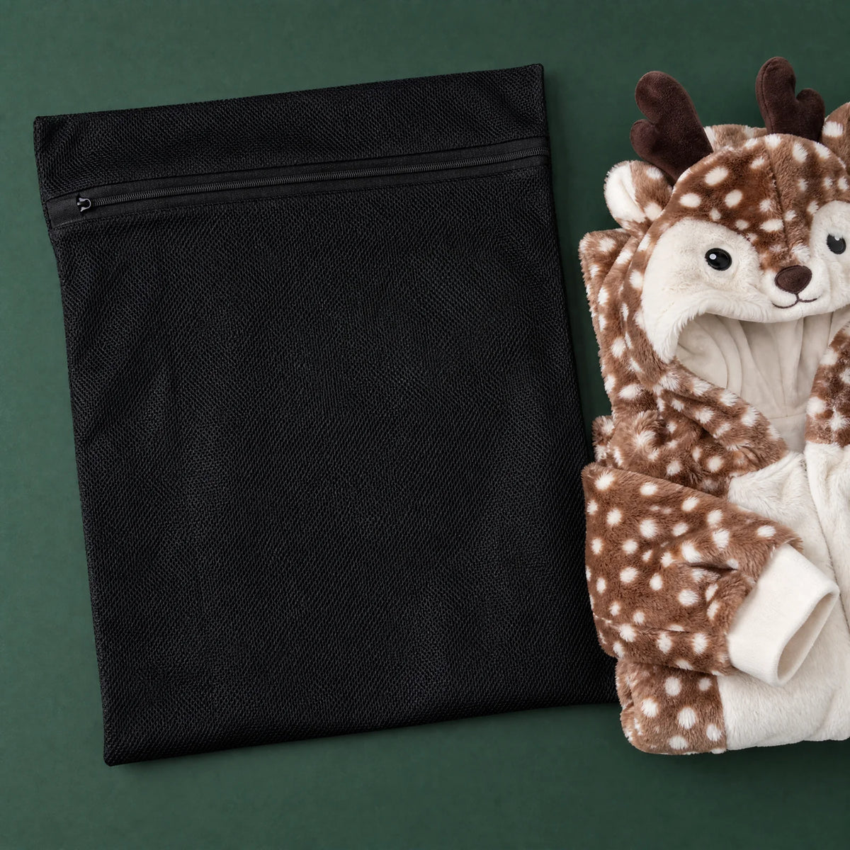 One zippered mesh wash bag. Onesie shown for context; sold separately.